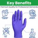 SAFEWAY USA 2000 pcs, 4 Mil Nitrile Disposable Gloves - Multi-Purpose Powder-Free and Non-Latex Textured Fingertips