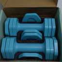 Adjustable Dumbbell Set, 4 in 1 Free Weights Dumbbells Set for Women, Weights for Women at Home, 2lb 3lb 4lb 5lb with TPU Soft Rubber Handle for Home Gym Exercise Training (Blue)