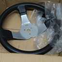 ALL-CARB Go Kart 300mm Steering Wheel Steel Kit Gear Rack Pinion 320mm Adjustable Tie Rod Rack Shaft Assembly Replacement for 110cc Go Kart