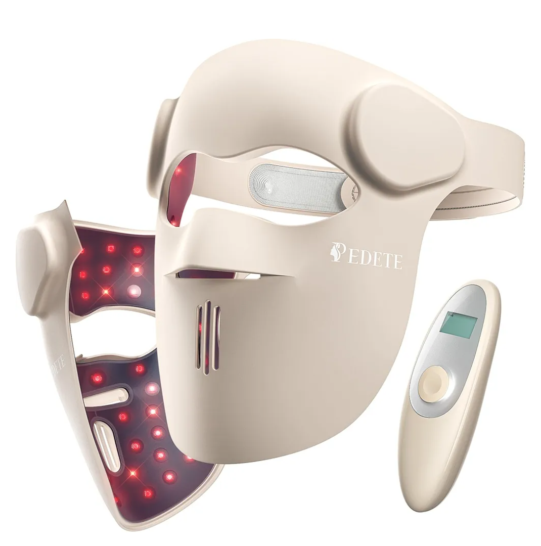 Red Light Therapy for Face, 9 Modes Wireless Face Mask Light Therapy, 850nm Infrared & Red Light Masks, 2500mAh Rechargeable, 3D Facial Fit, Light Therapy Skin Care At Home (480 Beads)