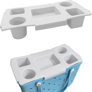 Top Cup Holder Tray Accessory compatible with Bogg Bag X-Large - Accessories for Original Bogg Bag - Divider and Organizer Phone Holder fit for Bogg (White)