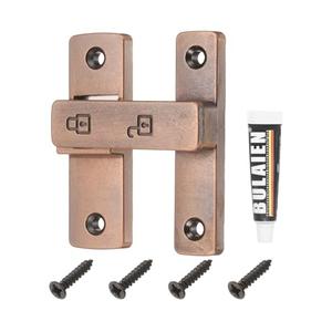 uxcell 180 Degree Positioning Gate Latch, Zinc Alloy Flip Sliding Barn Door Lock with Handle, Heavy Door Latches for Barn Cabinet Wood Fence Garage, (Red)