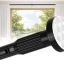Tension Curtain Rod 40-126 In Heavy Duty-Black Extra Long Curtain Rod No Drilling For Window, Adjustable Tension Rod Diameter 1.26in Outdoor Curtain Rods For Patio One-Pull Lock