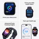 Apple Watch SE 3 [GPS 44mm] Smartwatch with Midnight Aluminum Case with Midnight Sport Band - M/L. Fitness and Sleep Trackers, Heart Rate Monitor, Always-On Display, Water Resistant