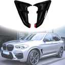 X3M Fender Mark Compatible with 2018-2022 BMW X3 G01 Shark Gills Front Fender Side Air Flow Fender Vent Cover Trim ABS