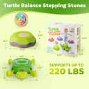 Stepping Stones for Kids & Toddlers 3-5, 6Pcs Non-Slip Sensory Toys & Obstacle Course for Indoor Outdoor Play, Develops Motor Skills, Balance & Coordination, Ideal Christmas & Birthday Gifts (Green)