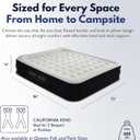 King Koil Premium California King Air Mattress with Built-in High-Speed Patented Pump for Home, Camping & Guests- Inflatable Double High Airbed Blow Up Bed, Waterproof