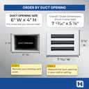 Fits 30x6 Duct Opening, Modern AC Vent Cover, Linear Slot Diffuser, White