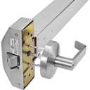304 Stainless Steel Push Bar Panic Exit Device with Exterior Lever Handle, UL10C & ANSI Grade 1 Certified, Emergency Exit Door Hardware for Commercial Safety & Durability
