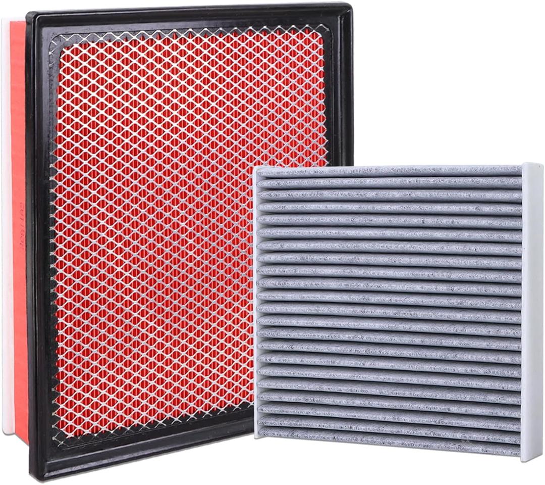CA11895 Engine Air Filter and CF10285 Cabin Air Filter kit Compatible with 2014-2022 Toyota Sequoia 2013-2021 Tundra 5.7L 2013-2019 Tundra 4.6L 2013-2014 Tundra 4.0L Replaces 17801-0P100 87139-YZZ16
