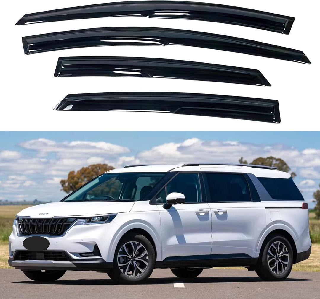 IG Window Visors Fit for 2022-2026 Kia Carnival, Out-Channel Rain Guards Vent Wind Deflectors 4PC, Car Accessories for 22-26 Carnival