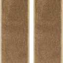 Stair Tread Treads Indoor 7 inch x 24 inch Machine Washable Skid Slip Resistant Carpet Stair Tread Treads Comfy Collection (Set of 2, Beige)