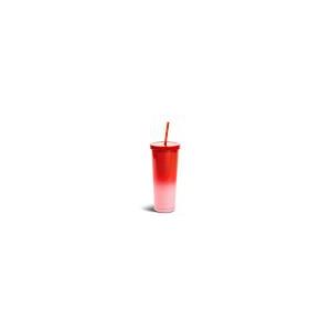Manna Chilly Double-wall Vacuum Insulated Stainless Steel Tumbler with Splash-proof Lid and Reusable Tritan Straw - 24 Oz