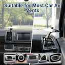 2 x Car Cymbal Air Vent - Car Drum Set for Music Lovers - Universal Fit (Silver)