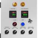 Control Panel for Powder Coating Oven (240V 50A), Precisely Control Temperature and Time with Dual-line PID Controller, Run Heating Element up 12000 Watt, Temperature Probe Withstand up to 900°F