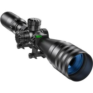 BESTSIGHT 4-16x44 Rifle Scope,Long Range Scope,Second Focal Plane Scope,5-Level Red Green Illuminated Reticle and Side Focus Dial and Locking Turret Sunshade,with 11mm Mount & 20mm Mount (6-24x50)