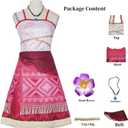 Princess Costume for Women & Girls, Teens Adults Princess Dress for Halloween Dress Up Cosplay (X-Small, Red)