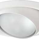 HALO E26 Series 6 in. White Recessed Ceiling Light Fixture Trim with Adjustable Eyeball (1 Count (Pack of 1))