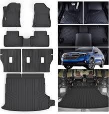 HAFIDI Car Floor Mats & Cargo Liner for Forester 2025 2026 (Not Fit Hybrid & Wilderness) with Backrest Mat Full Set All Weather Floor Liners Accessories, Black(Cargo Area Without Audio System)