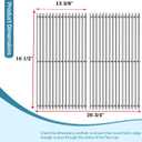 S146.47469610 (2-Pack) 16 1/2" Stainless Steel Grates Replacement for Kenmore 146.23680310 146.30213510 146.23770310 146.47468610 146.47469610 640-05057375-7