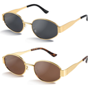 livho 2025 Trendy Oval Sunglasses - Stylish Polarized Shades for Everyday - Retro Metal Frames
