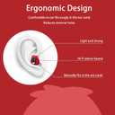 DTMNEP Kids Earbuds with Storage Case for Back to School, Earbuds for Kids in-Ear Headphones of Electronics Wired 3.5mm with Mic Microphone, Lovely Gifts for School Girls and Boys (Steven, Red)