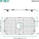 Serene Valley Sink Bottom Grid 27-1/2" x 14-1/4", Centered Drain with Corner Radius 3-1/2", NDG2814C