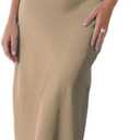 Halfisland Satin High Neck Backless Sleeveless Midi Dresses for Women Elegant Mock Neck High Waist Cross Back Cocktail Dress, Medium