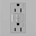 Legrand radiant Self-Test GFCI Weather Resistant Outlets, 15 Amp, Tamper Resistant, Outdoor Outlets, Gray, 1597TRWRGRY
