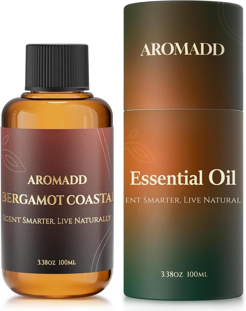 AROMADD AROMADD Bergamot Coastal Diffuser Oil Inspired by Luxury Hotel Scent 3.38 Fl Oz (100ml), Aroma Diffuser & Hotel Fragrance Diffuser Oil, Essential Oil Diffuser for Aromatherapy, Long-Lasting