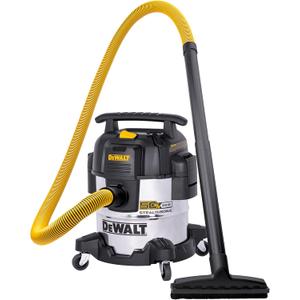 DEWALT 5 Gallon 4 HP STEALTHSONIC Shop Vacuum Wet and Dry DXV05S-QTB with 6 Dust Bags Ultra Quiet Stainless Steel Wet/Dry Vacuum Cleaner with Powerful Suction for Garage, Jobsite, and Workshop