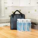 Dr. Browns Fold & Freeze Bottle Tote, Breastfeeding Essential Cooler Bag, 6 Baby Bottles Milk Storage - Black