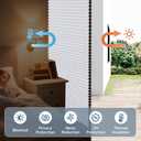 SEEYE No Drill Cordless Cellular Shades, Blackout Honeycomb Blinds for Indoor Window,Thermal Insulated Noise Reduction, Easy Install for Bedroom, Living Room, Office, White (26" W x 64" H)
