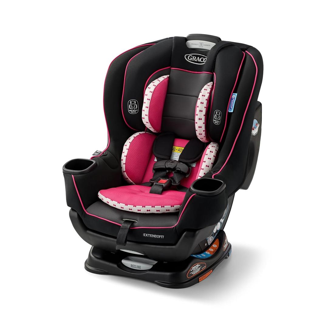 Graco Extend2Fit Convertible Baby Car Seat, Rear and Forward Facing, Adjustable Extension Panel for Extra Legroom, Kenzie, Manufacturing date: 01-07-2026