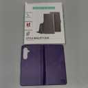 SUANPOT Compatible with Samsung Galaxy S25 Wallet case with RFID Blocking Credit Card Holder,Flip Book PU Leather Protective Cover Women Men for Samsung S25 Phone case Purple