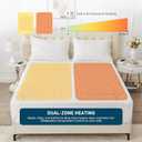 Heated Mattress Pad King 78"80", Bed Warmer with Memory&Preheat Functions, Electric Mattress Pad Dual Control 12 Heat Settings 12-Hour Auto Off 13ft Extra Long Cord Fits 18-24" Deep Pocket
