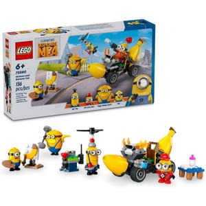 LEGO Despicable Me 4 Minions and Banana Car Toy Gift for Kids, Fun Illuminations Despicable Me Toy Playset, Creative Building Minions Toy for Boys and Girls Aged 6 and Up, 75580