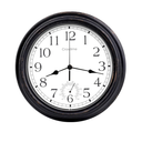 16 Inch Large Outdoor Clock Waterproof with Thermometer Retro Wall Clocks for Patio Pool Garden Home,Bronze