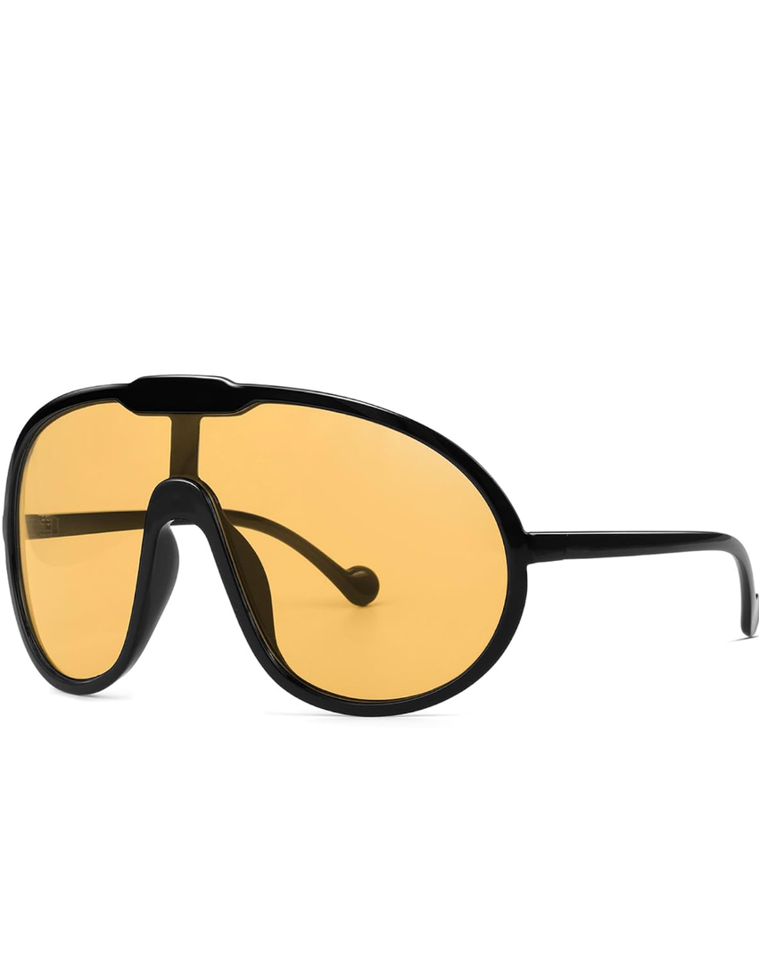 Trendy Oversized Sunglasses for Women Men Fashion Shield Aviator Sun Glasses UV400 Protection Goggles