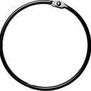 Black Shower Curtain Rings Metal Round Hooks Ring (15 Pack) 2.75 Inch Diameter Electrophoresis Rustproof for Bathroom Shower Rod
