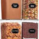 square pantry food storage containers, 5L(2), 2.5L (3)