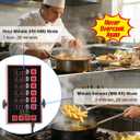 Commercial Kitchen Timer, 6 Channel Timer Restaurant Kitchen Supplies, Heavy-Duty Timer - Stainless Steel | Digital LED Technology | Reminder Function | Loud Alarm