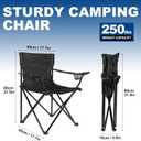 WEIDIORME 2 Pack Lightweight Camping Chairs for Adults & Teens, 250LBS Capacity Foldable Portable Chairs with Carry Bag, Compact Design for Camping, Beach, Picnics, and Outdoor Events