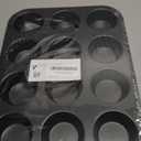 HONGBAKE Muffin Pan for Baking, Nonstick Cupcake Tin 12 Cup, 2 Pack Cup Cake Tray, Premium Cheesecake Pans, Dishwasher Safe - Dark Grey