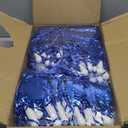 100pcs Blue Metallic Cheerleader Pom Poms with Baton Handle for Kids Adults Cheering Spirit Sports Party Dance Sportsteam