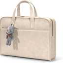 Protective Sleeve Case Bag Compatible with MacBook Pro 16 Inch, 15.6 inch, HP, Dell, Acer Aspire, Asus Notebook, Computer Bag with Shoulder Strap,Pocket,Handle, Khaki