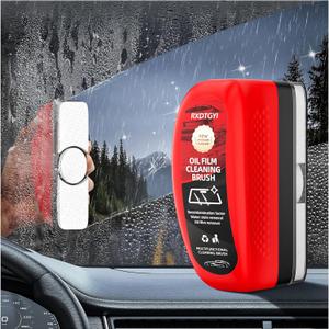 Automotive Oil Film Cleaning Brush, Car Glass Oil Film Cleaner, Car Windshield Oil Film Cleaner, Prevents Rain And Fog Cleaning Glass Brush, 4.06oz(120ML) Capacity (1PCS)