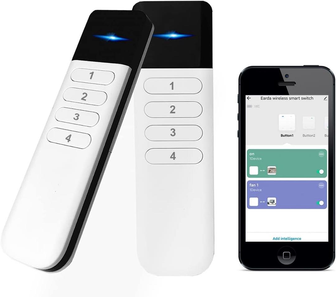 Wireless Zigbee Smart Button, 12 Scene Controller, 4-Way Remote Control Button Switch for Smart Home Devices, Compatible with Tuya, Home Assistant, Homey, Hubitat, Requires Tuya Zigbee Hub