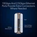 NETGEAR Orbi 970 Series (RBE970) Quad-Band WiFi 7 Mesh Add-on Satellite - Works with Existing 970 Series Mesh System or Router - Adds Coverage up to 3,300 sq. ft. - BE27000 802.11be 