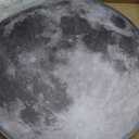 Skylumate QIYIMEILUX Dimmable Moon Wall Sconce Plug in Modern LED Wall Light with Remote Control 19.7 inch 24W Black Wall Lamp Indoor Wall Mounted Lighting Ceiling Light for Living Room Bedroom Moon